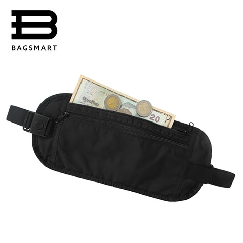 BAGSMART Travel Wallet Change Bags Belt Waist Bag For iPhone Radiation protection Packing Organizer Passort Cover Over Security