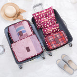 HOT SELLING 6PCS/Set High Quality Oxford Cloth Travel Mesh Bag Luggage Organizer Packing Cube Organiser Travel Bags