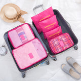 HOT SELLING Necessaire 6PCS/Set High Quality Oxford Cloth Travel Mesh Bag Luggage Organizer Packing Cube Organiser Travel Bags