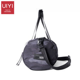 UIYI Men Travel Bag Black Polyester Travel Duffle Casual round bucket shoulder bag mens High quality M  Hand bag #UYS7044