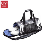 UIYI Men Travel Bag Black Polyester Travel Duffle Casual round bucket shoulder bag mens High quality M  Hand bag #UYS7044