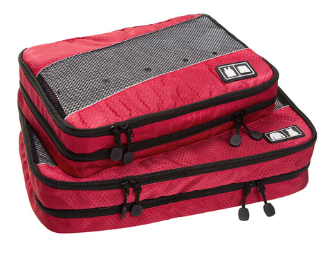BAGSMART Water-resistance Travel Packing Cubes 2 PCS Sets Luggage Organizer with Double Compartments