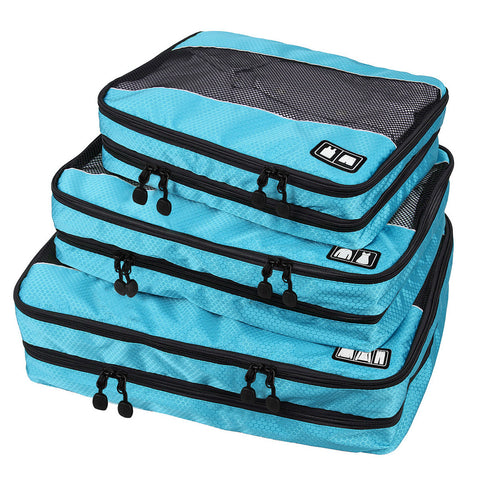 BAGSMART Travel Packing Cube (Small-Large 3 Piece) for Carry-on Travel Accessories. Suitcase and Backpacking (Double Compartment)
